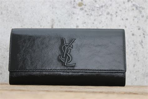 Yves Saint Laurent YSL Black Patent Belle De Jour Clutch